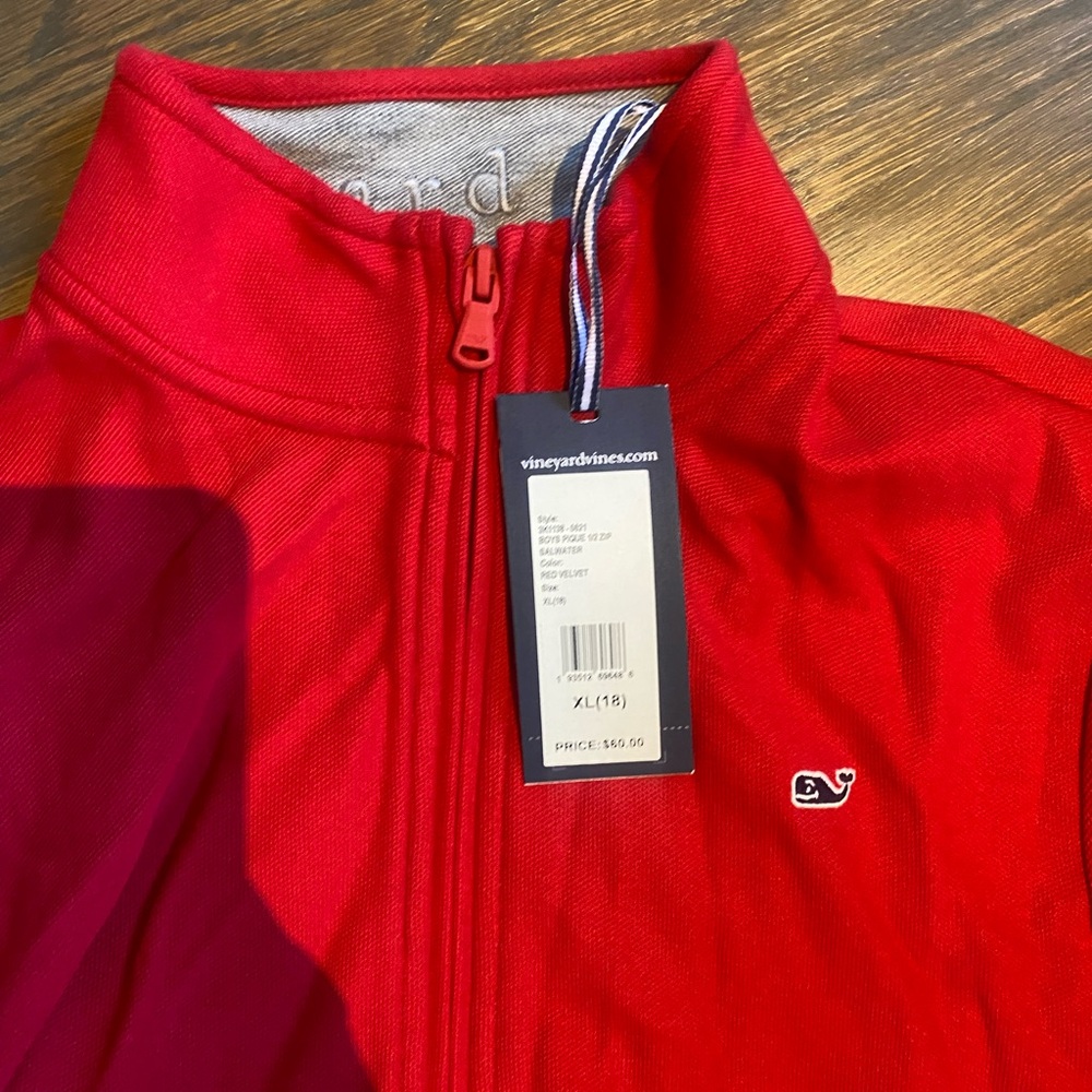 Boys brand new half zip sweater